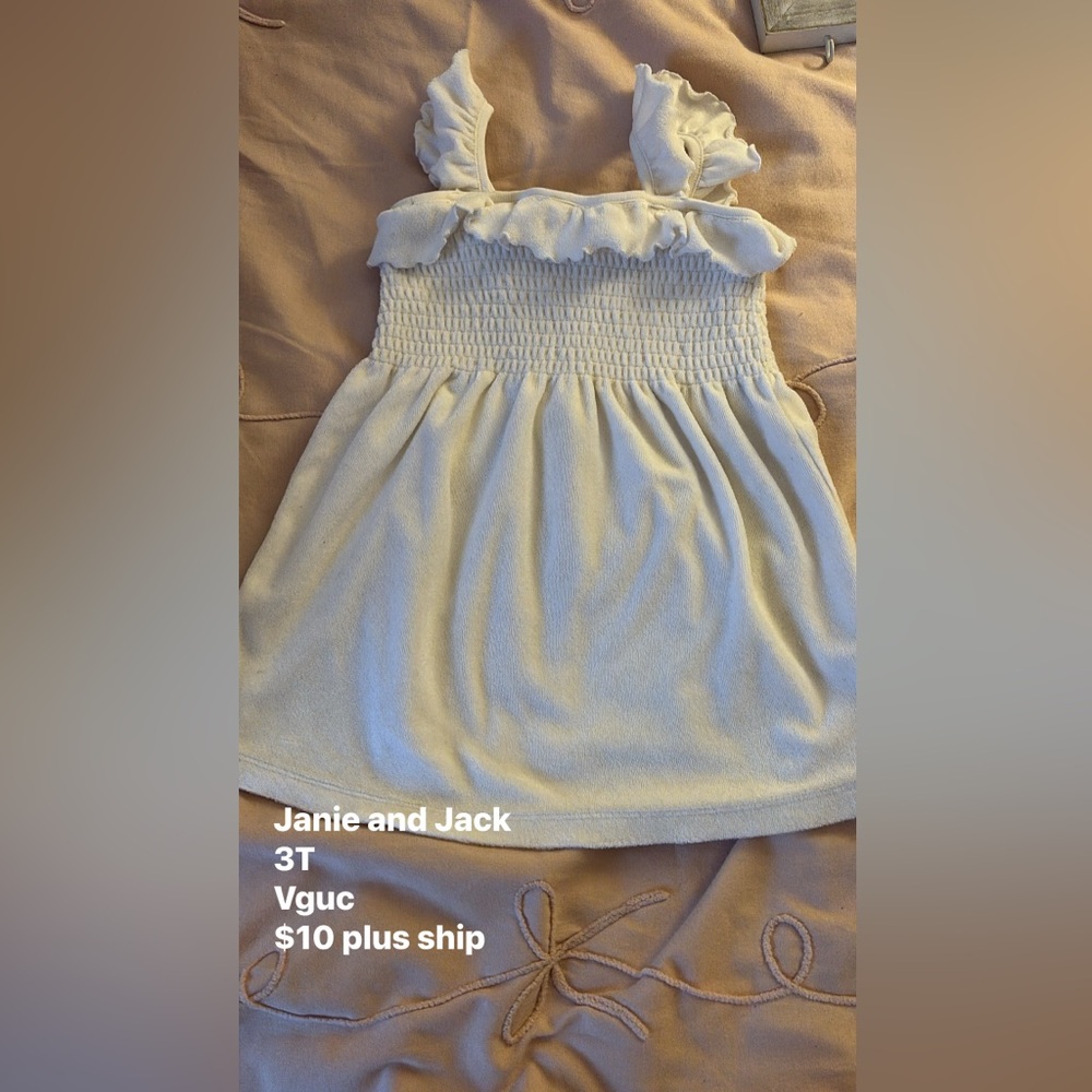 Janie and Jack white Smocked Dress